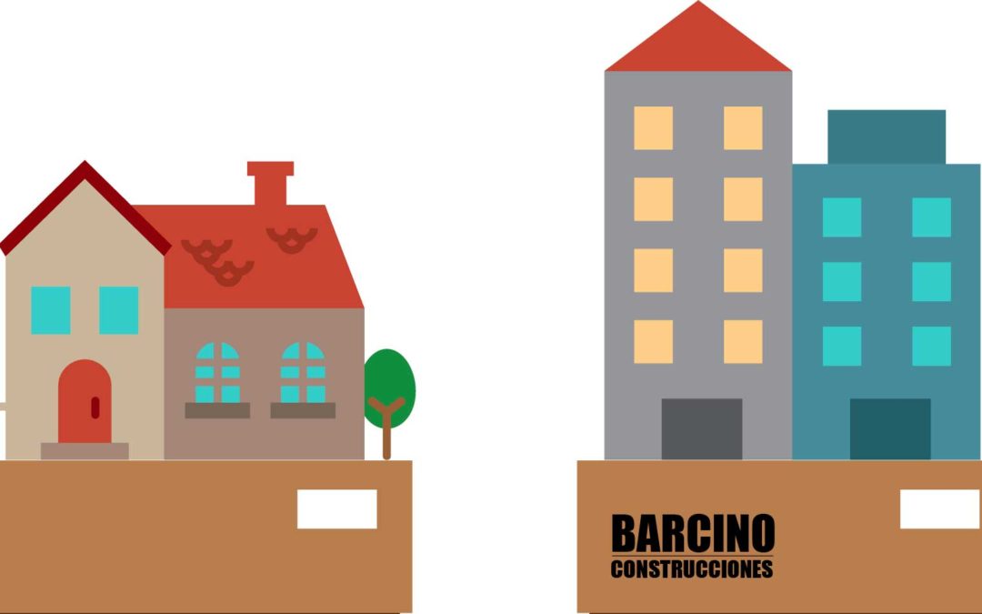 Dibujo de casa y edificio publi de Arquitectura en Barcelona