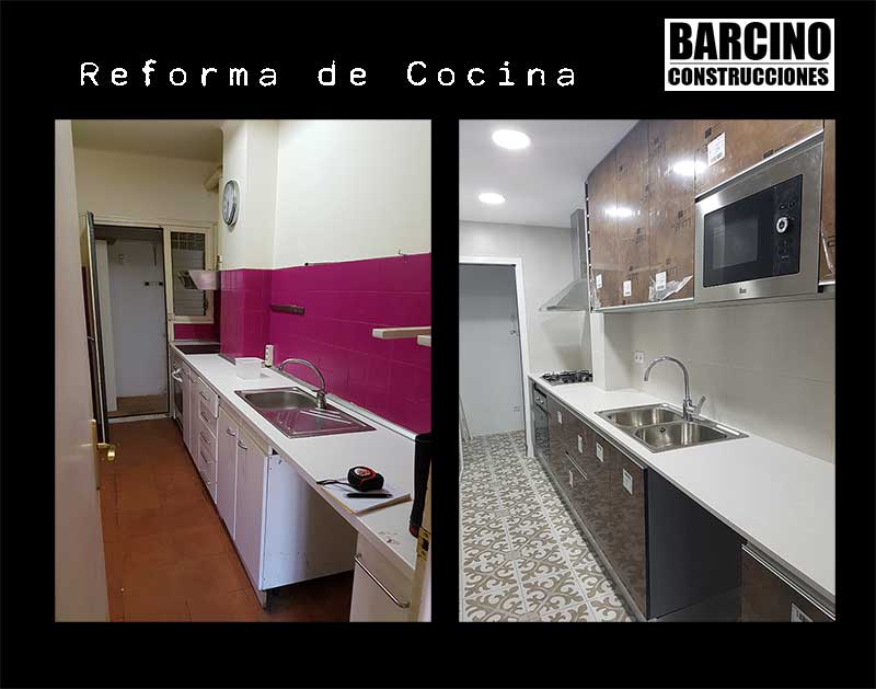 Reforma de cocina foto de antes y después