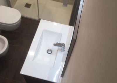 reforma de baño Badalona vista superior obra acabada