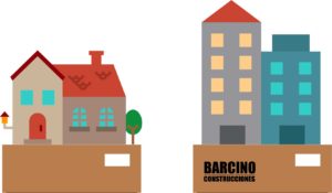 Dibujo de casa y edificio publi de Arquitectura en Barcelona